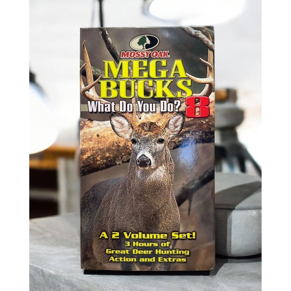Mega Bucks 8 VHS Deer Hunting Mossy Oak What Do You Do? 3 Hours 24 Hunts